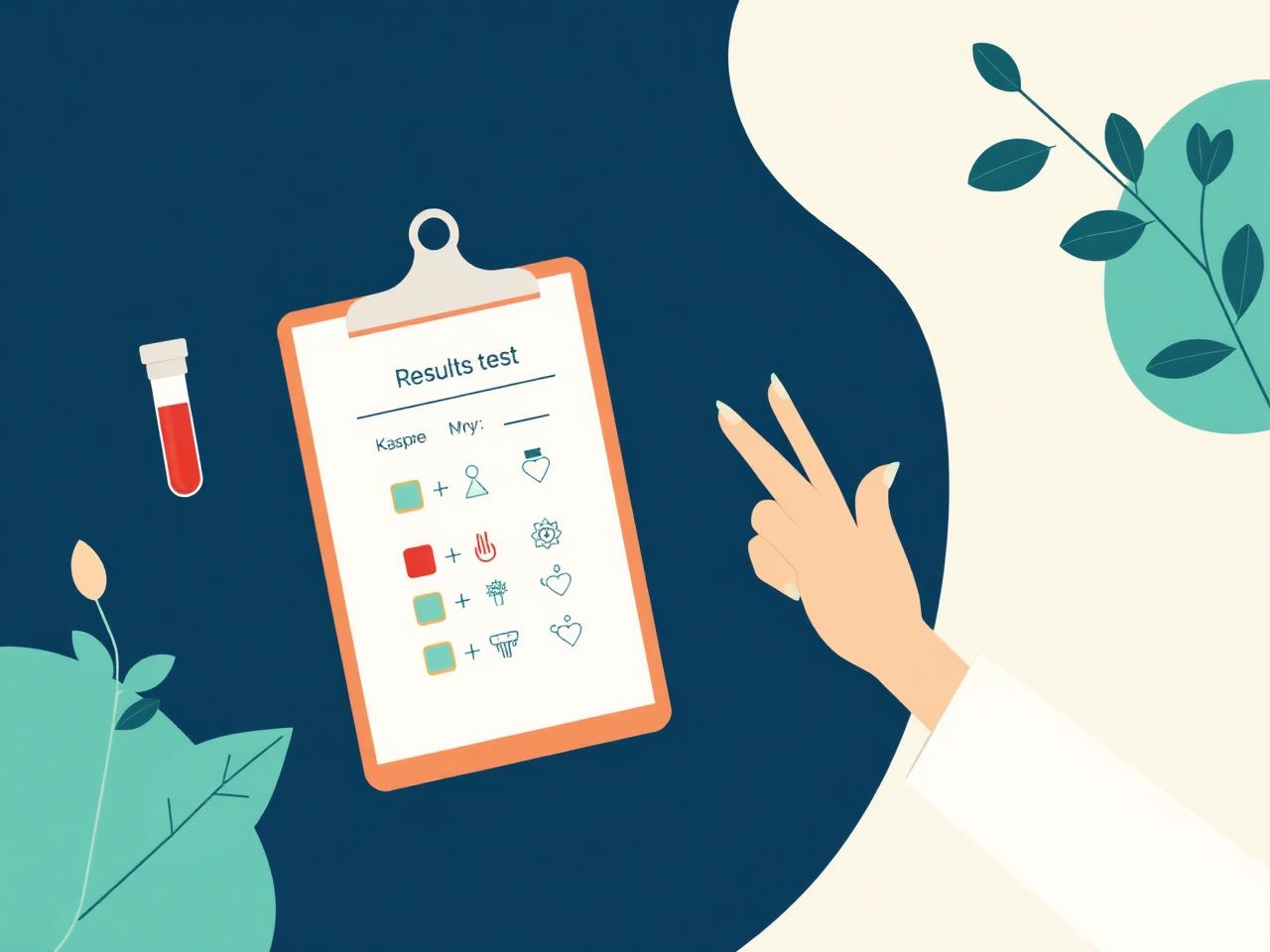 Pharmacist explaining women's health blood test results